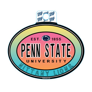 sticker oval with Athletic Logo, Est. 1855, Penn State University, Nittany Lions
